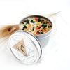 ARIES zodiac candle with healing crystals