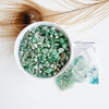 GREEN AVENTURINE crystal chips 1oz - No hole, polished