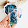 BLUE APATITE crystal chips 1oz - No hole, polished