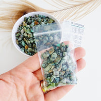 AFRICAN TURQUOISE crystal chips 1oz - No hole, polished