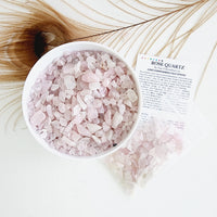 Pale Pink ROSE QUARTZ crystal chips 1oz - No hole, polished