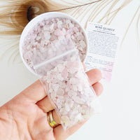 Pale Pink ROSE QUARTZ crystal chips 1oz - No hole, polished