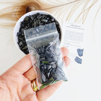 SHUNGITE crystal chips 1oz - No hole, polished