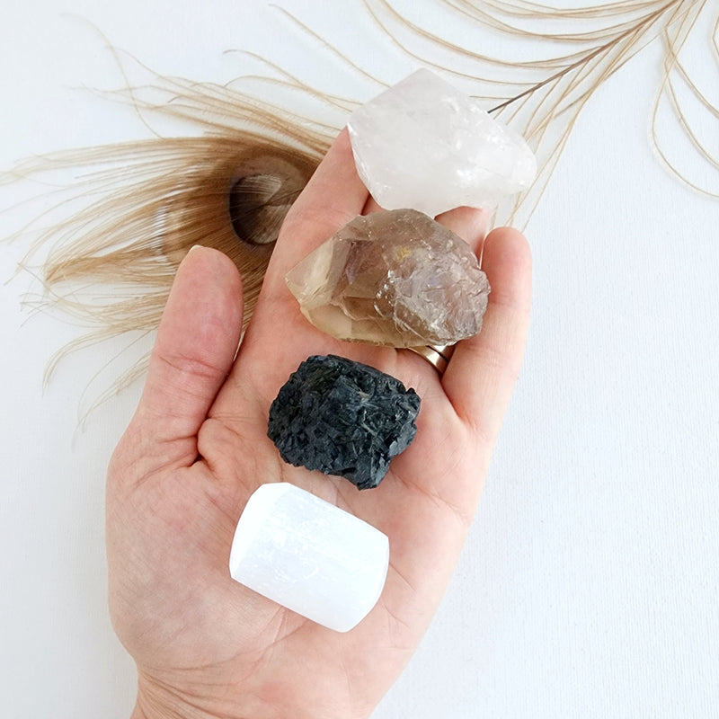 CAR PROTECTION crystals set for driver safety, negative energy shield & driving anxiety relief