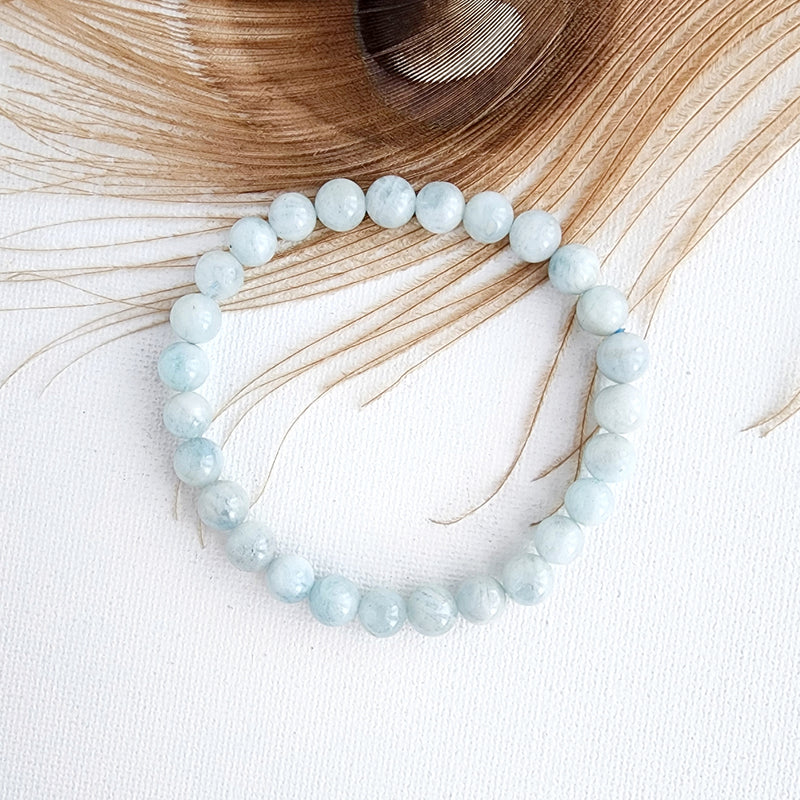 AQUAMARINE healing bracelet 7-8mm