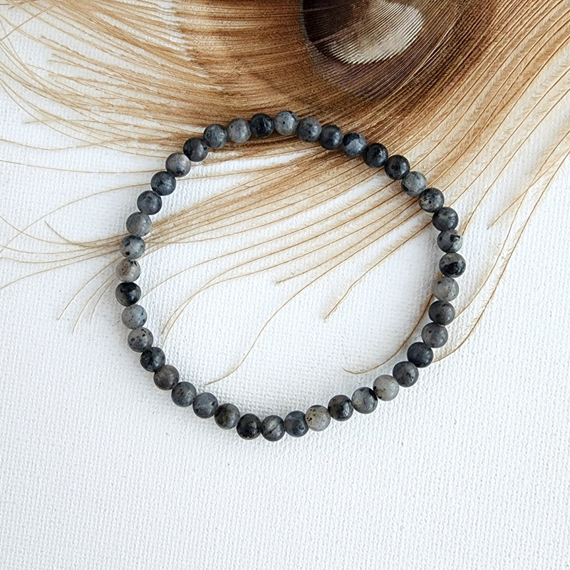 BLACK LABRADORITE healing bracelet 4mm