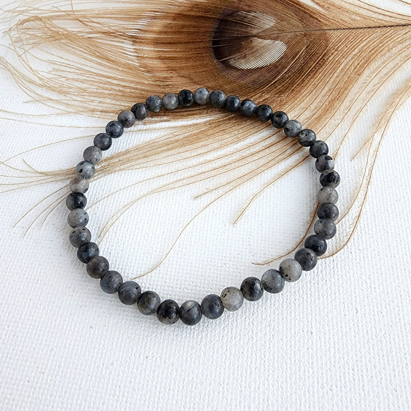 BLACK LABRADORITE healing bracelet 4mm