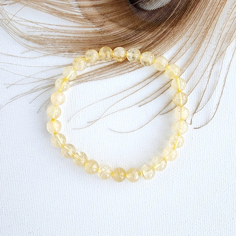 CITRINE healing crystal bracelet 6mm