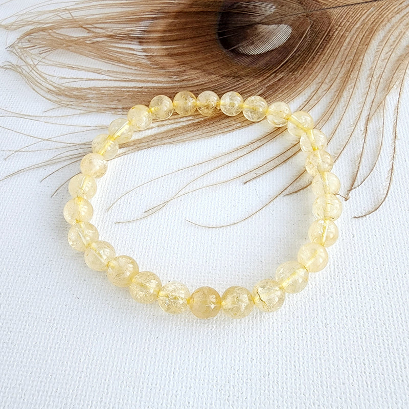 CITRINE healing crystal bracelet 6mm