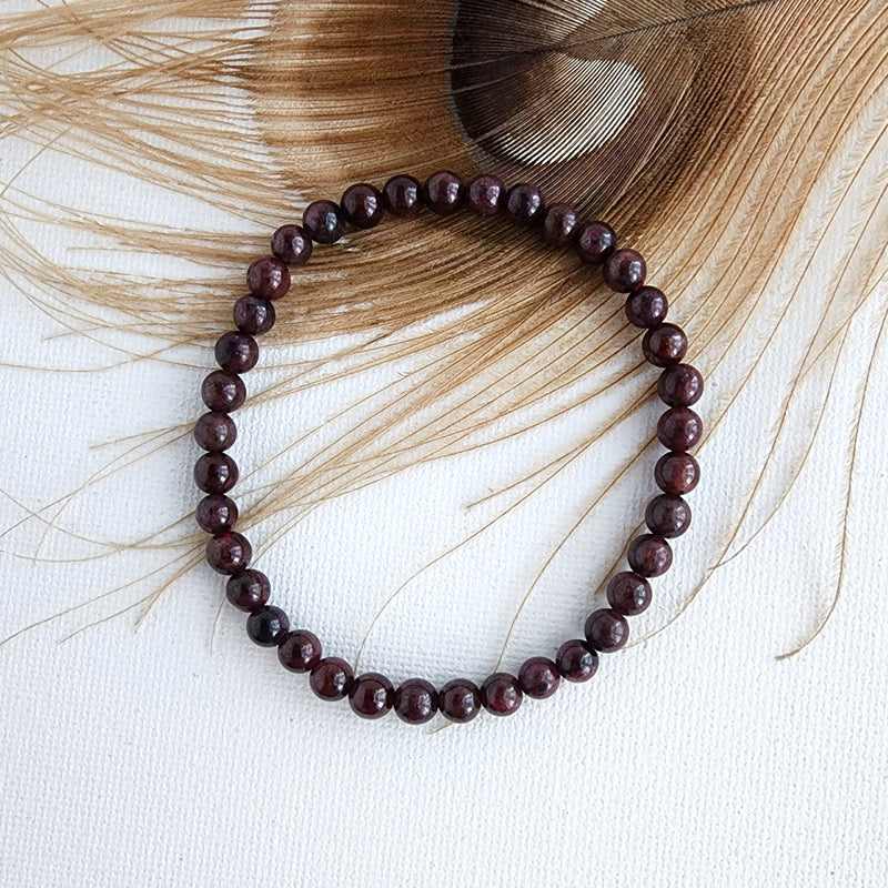 RED GARNET healing bracelet 6mm