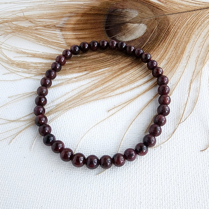 RED GARNET healing bracelet 6mm