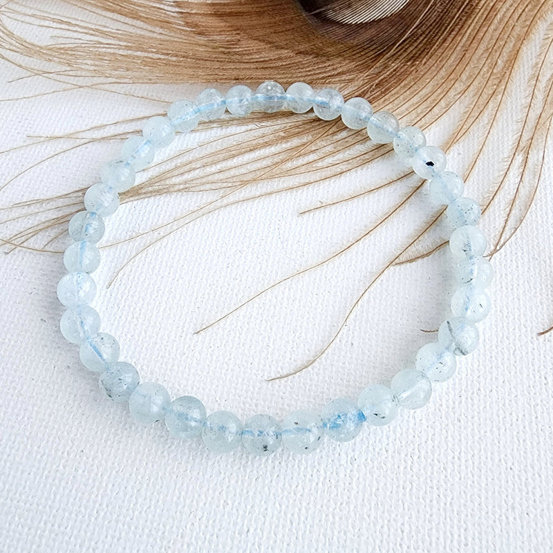 AQUAMARINE healing crystal bracelet 6mm