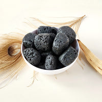Black LAVA STONE tumbled stone, volcanic rock for strength, courage, stability reiki healing root chakra meditation
