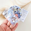 BLUE CHALCEDONY crystal chips 1oz - No hole, polished