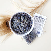 IOLITE crystal chips 1oz - No hole, polished