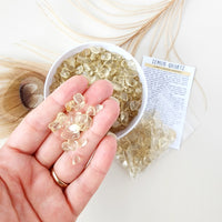 LEMON QUARTZ crystal chips 1oz - No hole, polished
