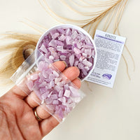 KUNZITE crystal chips 1oz - No hole, polished