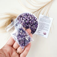 LEPIDOLITE crystal chips 1oz - No hole, polished