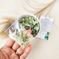 PREHNITE crystal chips 1oz - No hole