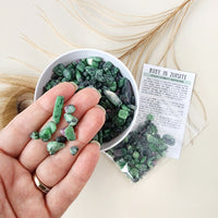RUBY IN ZOISITE crystal chips 1oz - No hole