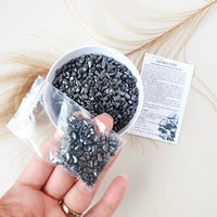 HEMATITE crystal chips 1oz - No hole