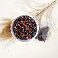 RED TIGER'S EYE crystal chips 1oz - No hole