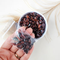 RED TIGER'S EYE crystal chips 1oz - No hole