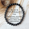 BLACK TOURMALINE healing bracelet 6mm