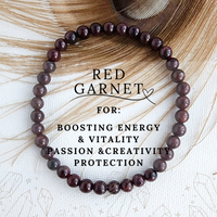 RED GARNET healing bracelet 6mm