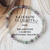 RAINBOW FLUORITE healing crystal bracelet 4mm