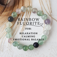 RAINBOW FLUORITE healing bracelet 8mm