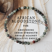 AFRICAN BLOODSTONE healing bracelet 4mm