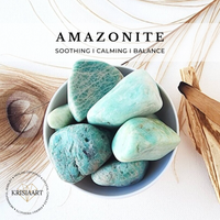 AMAZONITE tumbled stone for soothing, calming, balance