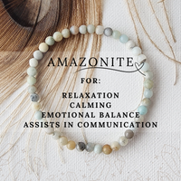 AMAZONITE healing crystal bracelet 4mm