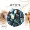 Blue APATITE tumbled stone for creativity, confidence, motivation reiki healing throat chakra meditation