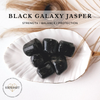 BLACK GALAXY JASPER tumbled crystal for strength, protection, balance