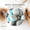 BLUE ARAGONITE tumbled crystal for calming, sooting, optimism reiki healing throat, third eye & crown chakra meditation