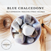 BLUE CHALCEDONY tumbled stone for self-expression, reducing stress, balance