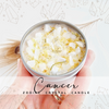 CANCER zodiac candle with healing crystals