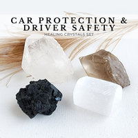 CAR PROTECTION crystals set for driver safety, negative energy shield & driving anxiety relief