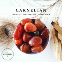 CARNELIAN tumbled stone for creativity, motivation, confidence
