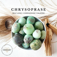 CHRYSOPRASE tumbled stone for calming stress, self-love, compassion