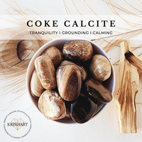 COKE CALCITE tumbled stone for tranquility, grounding, calming