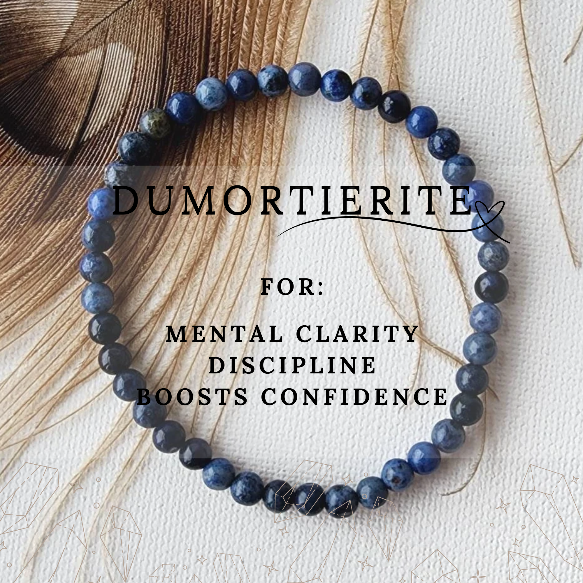 DUMORTIERITE healing bracelet 4mm - Main Image