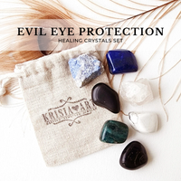 EVIL EYE PROTECTION crystals set for negative energy removal, protection from evil bad eyes. Good karma & no bad vibes