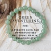 GREEN AVENTURINE healing bracelet 8mm