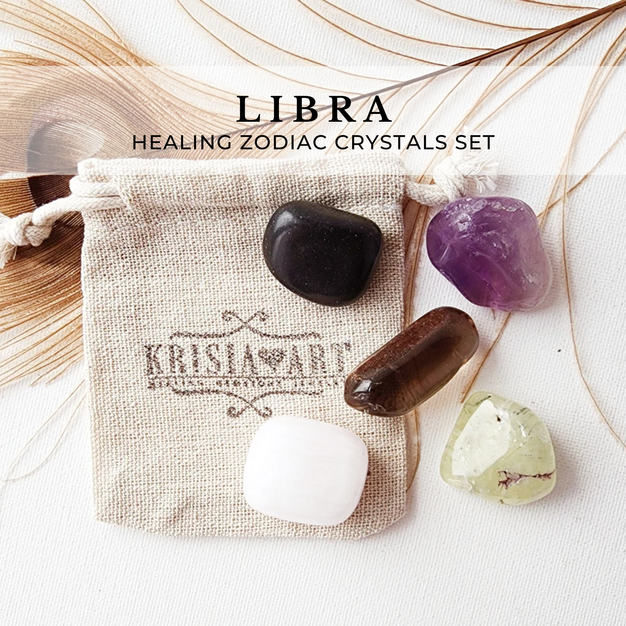 Zodiac sign LIBRA crystal set September 23 October 22 horoscope astrology healing crystals