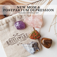 NEW MOM & POSTPARTUM DEPRESSION crystals set for emotional support