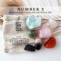 Life path NUMBER 2 healing crystals, Numerology crystal set to manifest peace, love, equilibrium