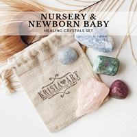 NEWBORN BABY & NURSERY crystal set for calming, protection and better sleep